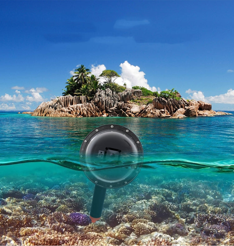 Grilletto dell'otturatore + Coperchio trasparente della lente della porta a cupola + Impugnatura galleggiante Bastone di galleggiamento per immersione con cinturino regolabile anti-smarrimento, vite e chiave per GoPro HERO7 /6 /5                       ...