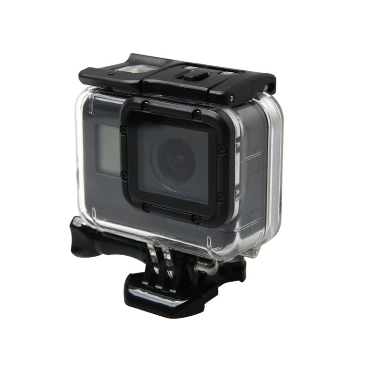 Per GoPro HERO6 /5 Custodia protettiva impermeabile + copertura posteriore cava con fibbia di montaggio di base e vite, Waterproof Housing