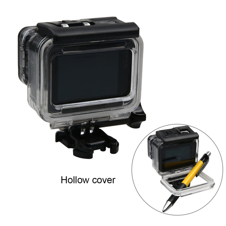 Per GoPro HERO6 /5 Custodia protettiva impermeabile + copertura posteriore cava con fibbia di montaggio di base e vite, Waterproof Housing