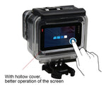 Per GoPro HERO6 /5 Custodia protettiva impermeabile + copertura posteriore cava con fibbia di montaggio di base e vite, Waterproof Housing