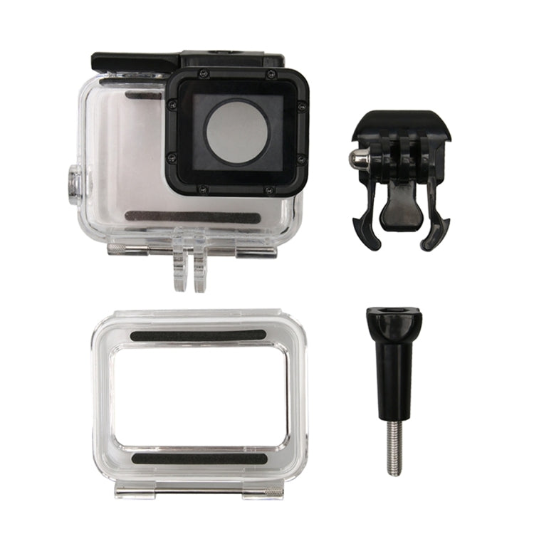 Per GoPro HERO6 /5 Custodia protettiva impermeabile + copertura posteriore cava con fibbia di montaggio di base e vite, Waterproof Housing