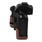 Base mezza custodia per fotocamera in pelle PU con filo da 1/4 di pollice per Nikon Z50, For Nikon Z50