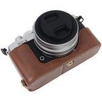 Base mezza custodia per fotocamera in pelle PU con filo da 1/4 di pollice per Nikon Z fc, For Nikon Z fc