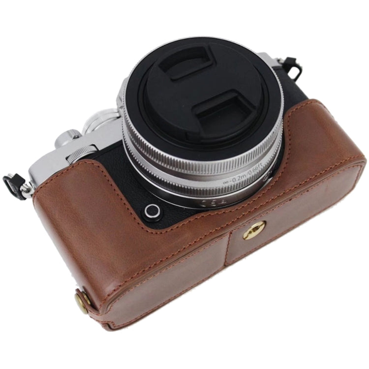 Base mezza custodia per fotocamera in pelle PU con filo da 1/4 di pollice per Nikon Z fc, For Nikon Z fc