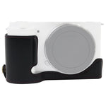Base mezza custodia per fotocamera in pelle PU con filettatura da 1/4 di pollice per Sony ZV-E10 / ZV-E10L, For Sony ZV-E10