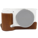 Base mezza custodia per fotocamera in pelle PU con filettatura da 1/4 di pollice per Sony ZV-E10 / ZV-E10L, For Sony ZV-E10