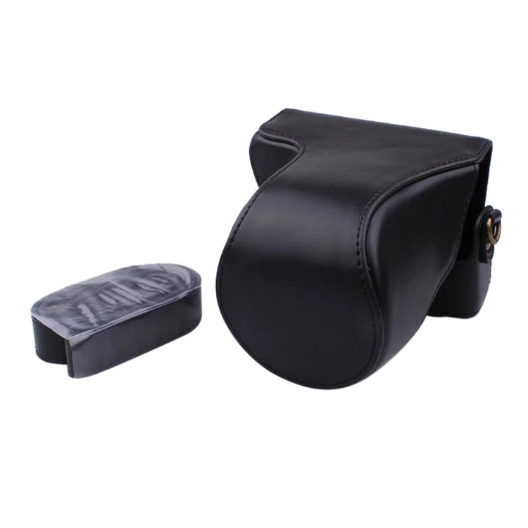 Custodia in pelle PU per fotocamera full body con cinturino per Canon EOS M200 (obiettivo 15-55 mm)