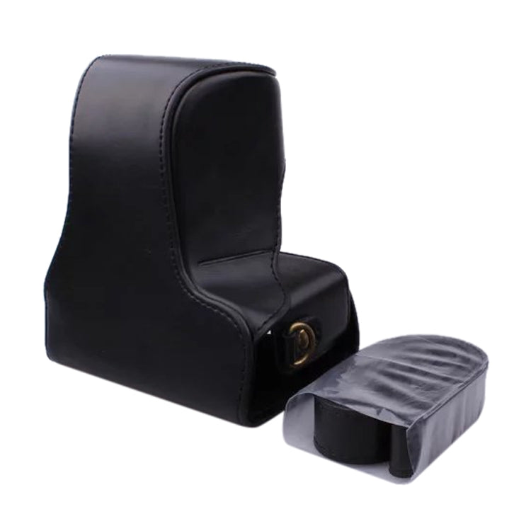 Custodia in pelle PU per fotocamera full body con cinturino per Canon EOS M200 (obiettivo 15-55 mm)