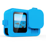 Custodia in silicone nera per GoPro HERO13 Black con cinturino e