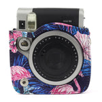 Borsa protettiva per fotocamera in pelle PU modello fenicottero per fotocamera FUJIFILM Instax Mini90, Flamingo