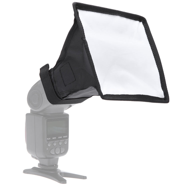 Custodia morbida pieghevole per flash portatile, senza supporto per luce flash, dimensioni: 15 x 17 cm (nero + bianco), 15x17cm Rectangle