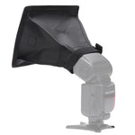 Custodia morbida pieghevole per flash portatile, senza supporto per luce flash, dimensioni: 15 x 17 cm (nero + bianco), 15x17cm Rectangle
