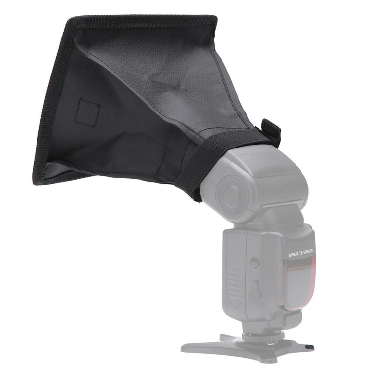 Custodia morbida pieghevole per flash portatile, senza supporto per luce flash, dimensioni: 15 x 17 cm (nero + bianco), 15x17cm Rectangle