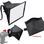 Custodia morbida pieghevole per flash portatile, senza supporto per luce flash, dimensioni: 15 x 17 cm (nero + bianco), 15x17cm Rectangle