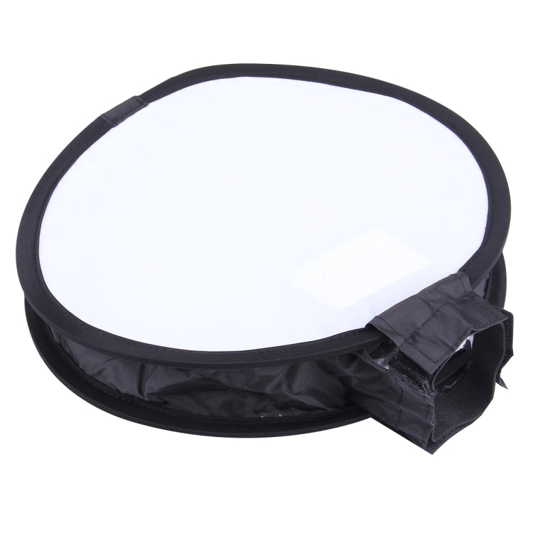 Scatola morbida pieghevole universale da 30 cm, stile rotondo, senza supporto per luce flash (nero + bianco), 30cm Round Style