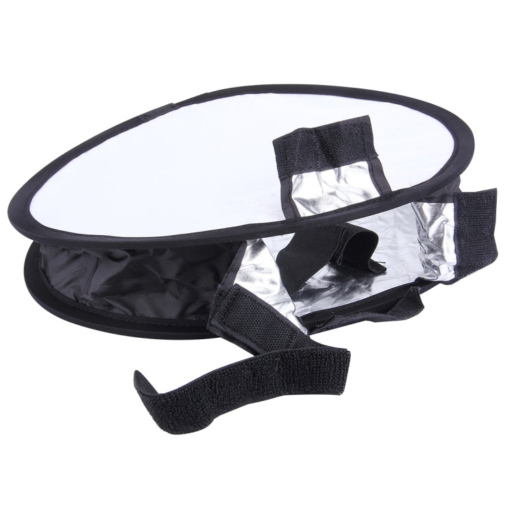Scatola morbida pieghevole universale da 30 cm, stile rotondo, senza supporto per luce flash (nero + bianco), 30cm Round Style