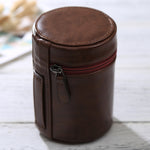 Custodia per obiettivo media Custodia in pelle PU con cerniera per obiettivo fotocamera DSLR, dimensioni: 13x9x9 cm, 13 x 9cm (Brown), 13 x 9cm (Coffee), 13 x 9cm (Black)