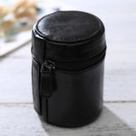 Custodia piccola per obiettivo Custodia in pelle PU con cerniera per obiettivo fotocamera DSLR, dimensioni: 11x8x8 cm, 11 x 8cm (Brown), 11 x 8cm (Coffee), 11 x 8cm (Black)