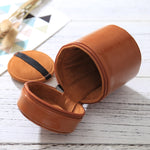 Custodia piccola per obiettivo Custodia in pelle PU con cerniera per obiettivo fotocamera DSLR, dimensioni: 11x8x8 cm, 11 x 8cm (Brown), 11 x 8cm (Coffee), 11 x 8cm (Black)