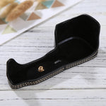 Base mezza custodia per fotocamera in pelle PU con filo da 1/4 di pollice per Sony ILCE-6000 / A6000, For Sony A6000