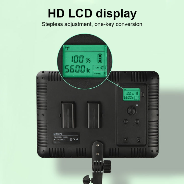 Triopo TTV-600 Luce LED 36+36W con Telecomando e Display