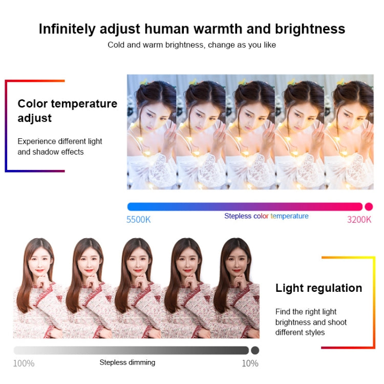 Triopo TTV-600 Luce LED 36+36W con Telecomando e Display