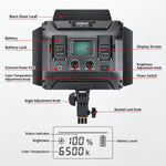 TRIOPO TTV-480Bi 48W 2700-6500K Bi-Color 480 LEDs Video Fill Light, TTV-480Bi (EU Plug), TTV-480Bi (US Plug)