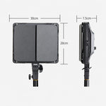 TRIOPO TTV-480Bi 48W 2700-6500K Bi-Color 480 LEDs Video Fill Light, TTV-480Bi (EU Plug), TTV-480Bi (US Plug)