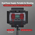 TRIOPO TTV-480Bi 48W 2700-6500K Bi-Color 480 LEDs Video Fill Light, TTV-480Bi (EU Plug), TTV-480Bi (US Plug)
