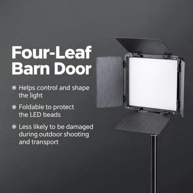 TRIOPO TTV-480Bi 48W 2700-6500K Bi-Color 480 LEDs Video Fill Light, TTV-480Bi (EU Plug), TTV-480Bi (US Plug)