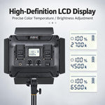 TRIOPO TTV-480Bi 48W 2700-6500K Bi-Color 480 LEDs Video Fill Light, TTV-480Bi (EU Plug), TTV-480Bi (US Plug)