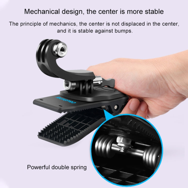 Morsetto clip con rotazione 360° per action camera