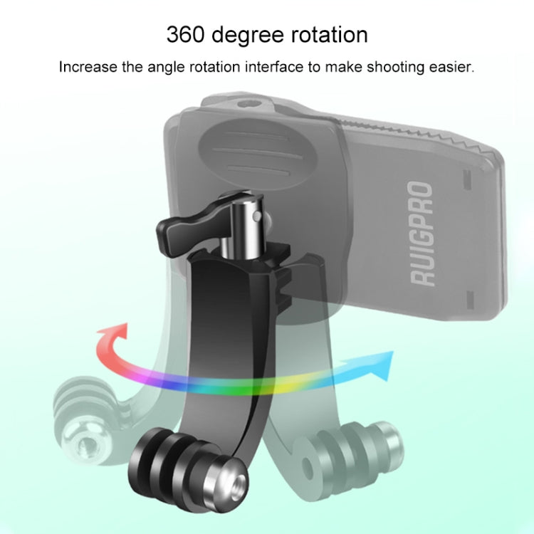 Morsetto clip con rotazione 360° per action camera