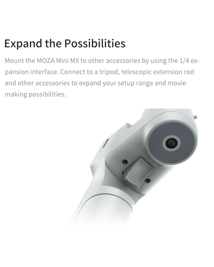 MOZA Mini MX 3-Axis Foldable Handheld Gimbal Stabilizer for Action Cameras and Smartphones, Mini MX