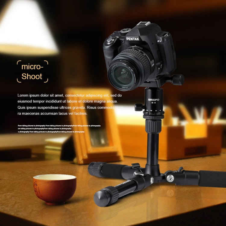 Treppiede portatile regolabile in lega di alluminio TRIOPO T226 con testa a sfera D-0 per fotocamera reflex, T226
