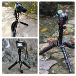 Treppiede portatile regolabile in lega di alluminio TRIOPO T226 con testa a sfera D-0 per fotocamera reflex, T226