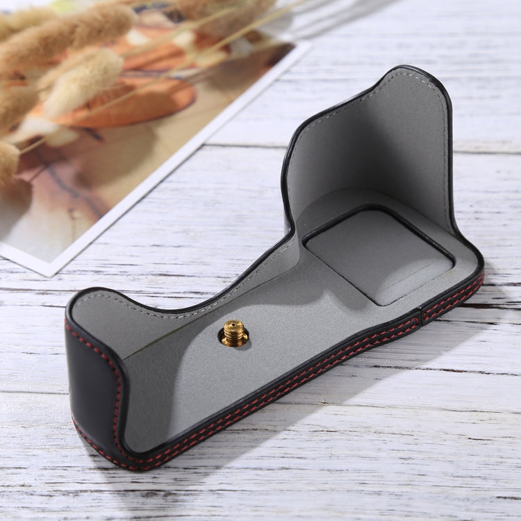 Base mezza custodia per fotocamera in pelle PU con filettatura da 1/4 di pollice per Sony A7S2 / A7R2 / A7K2 / A7 II