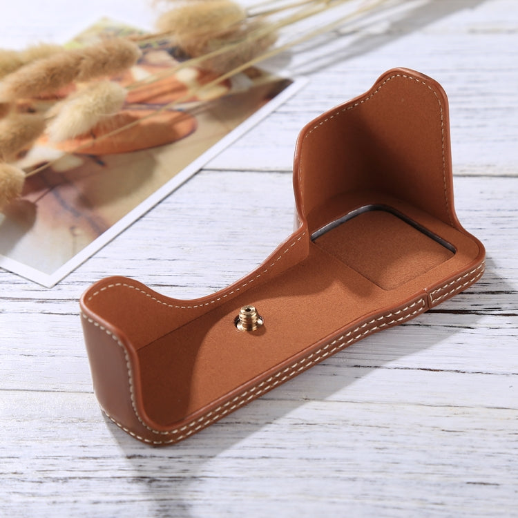 Base mezza custodia per fotocamera in pelle PU con filettatura da 1/4 di pollice per Sony A7S2 / A7R2 / A7K2 / A7 II