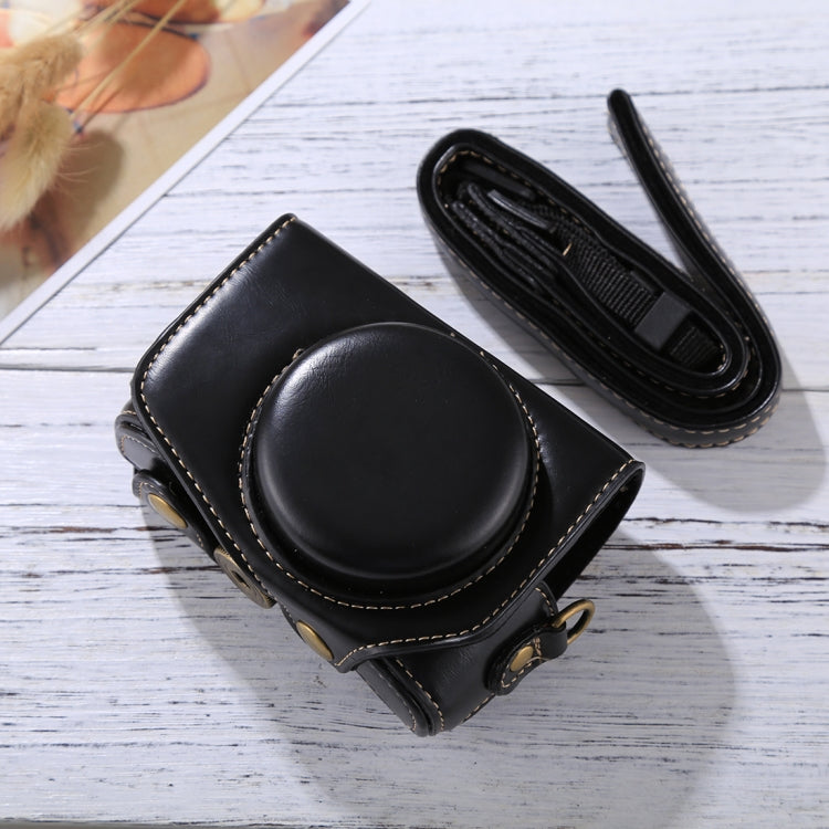 Custodia per fotocamera in pelle PU per fotocamera full body con tracolla per Canon PowerShot G7 X Mark II, For Canon PowerShot G7 X Mark II, For G7X Mark II, For G7X II