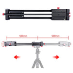YELANGU YLG0109I Binario di scorrimento da 50 cm/100 cm (si installa su treppiede) per fotocamere DSLR/SLR/videocamere, 50cm / 100cm