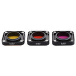 Filtro per lenti colorate Snap-on rosso/giallo/viola 3 in 1 per GoPro HERO6 /5, Red / Yellow /Purple Color Lens