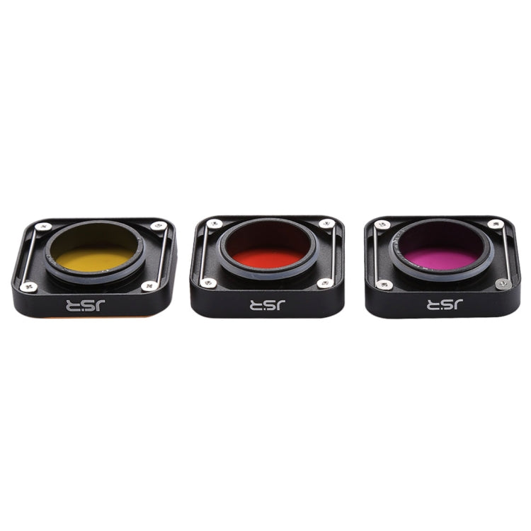 Filtro per lenti colorate Snap-on rosso/giallo/viola 3 in 1 per GoPro HERO6 /5, Red / Yellow /Purple Color Lens