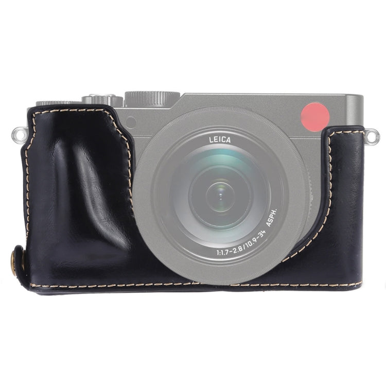 Base mezza custodia per fotocamera in pelle PU con filettatura da 1/4 di pollice per Leica D'LUX TYP 109, For Leica D109, For Leica D901