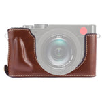 Base mezza custodia per fotocamera in pelle PU con filettatura da 1/4 di pollice per Leica D'LUX TYP 109, For Leica D109, For Leica D901