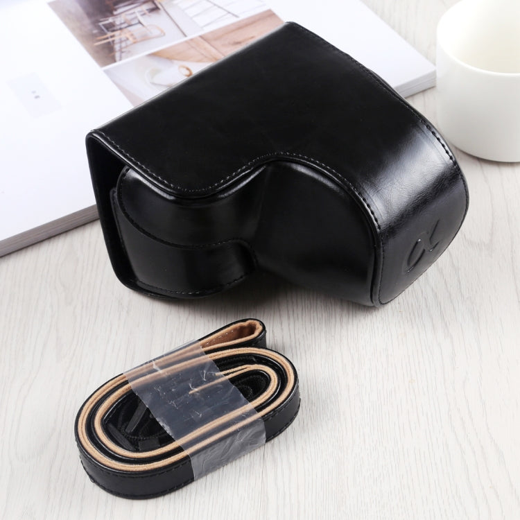 Custodia in pelle PU per fotocamera integrale con cinturino per Sony A6400 / ILCE-A6400, For Sony A6400