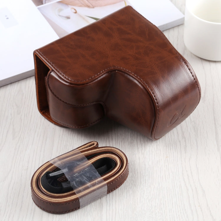 Custodia in pelle PU per fotocamera integrale con cinturino per Sony A6400 / ILCE-A6400, For Sony A6400