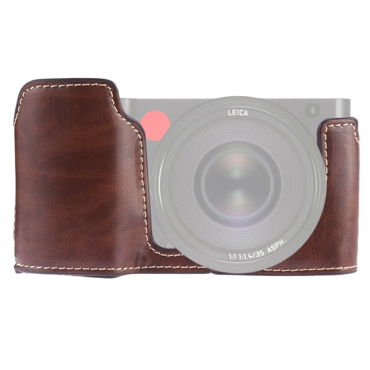 Base mezza custodia per fotocamera in pelle PU con filettatura da 1/4 di pollice per Leica TL (tipo 701), For Leica T701