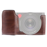 Base mezza custodia per fotocamera in pelle PU con filettatura da 1/4 di pollice per Leica TL (tipo 701), For Leica T701