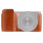 Base mezza custodia per fotocamera in pelle PU con filettatura da 1/4 di pollice per Leica TL (tipo 701), For Leica T701