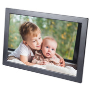 Cornice digitale LED da 15,4 pollici con telecomando, lettore MP3/MP4/film, supporto ingresso scheda USB/SD, altoparlante stereo integrato, 15.4 inch